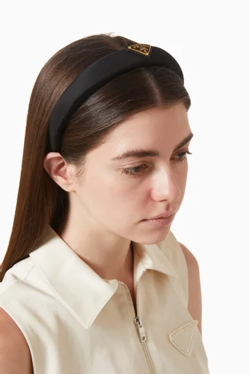 Triangle Logo Headband in Re-Nylon