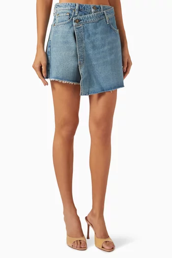 Belina Mini Skort in Denim