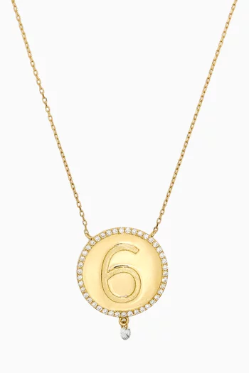 6 Medallion Diamond Necklace in 18kt Gold
