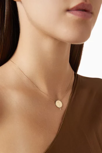 1 Medallion Diamond Necklace in 18kt Gold