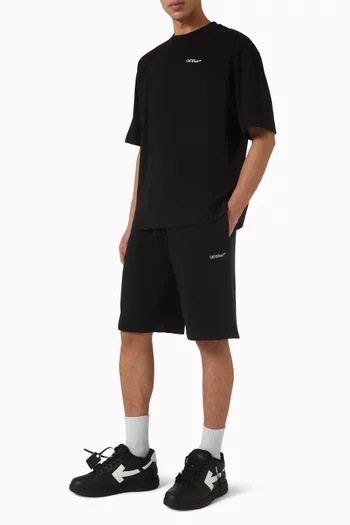 Scribble Diag Skate Sweatshorts in Cotton