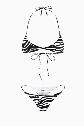 Zebra-print Bikini Set