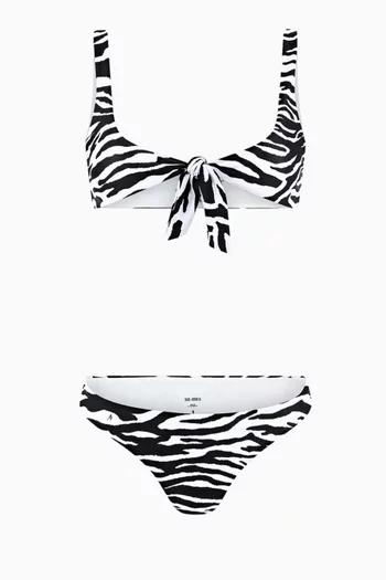 Knot-front Bikini Set