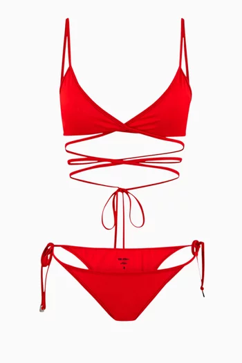 Wrap-tie Bikini Set
