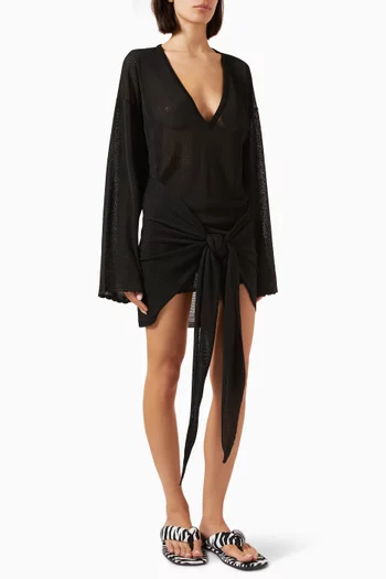 Knotted Mini Dress in Viscose