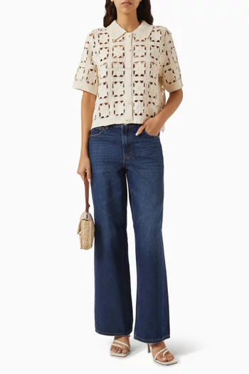 Yascorsica Crochet Top in Cotton Blend
