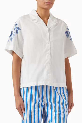 Yassira Embroidered Shirt in Organic-cotton