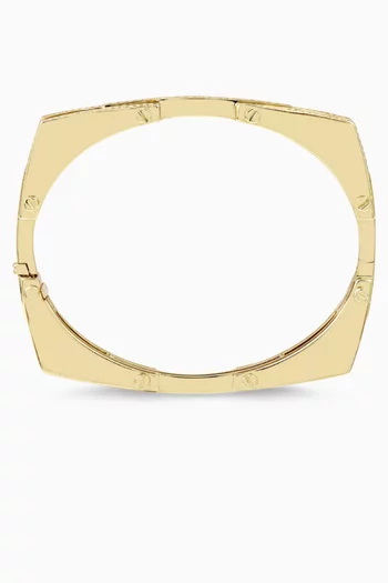 Chrome Diamond Bangle in 14kt Gold