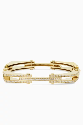 Chrome Diamond Bangle in 14kt Gold