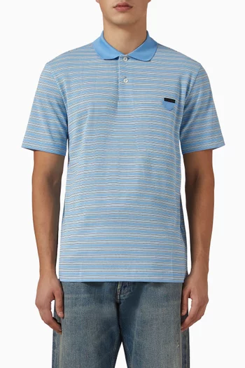 Striped Polo Shirt in Cotton