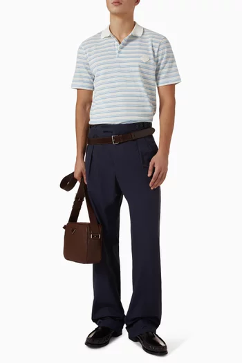 Striped Polo Shirt in Cotton