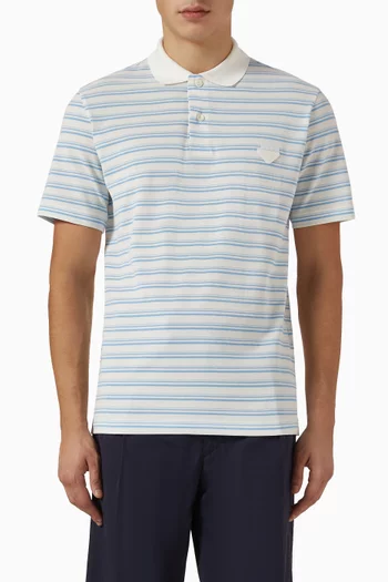 Striped Polo Shirt in Cotton