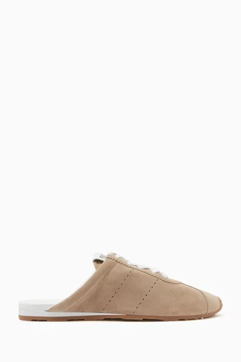 Plume Mules in Suede