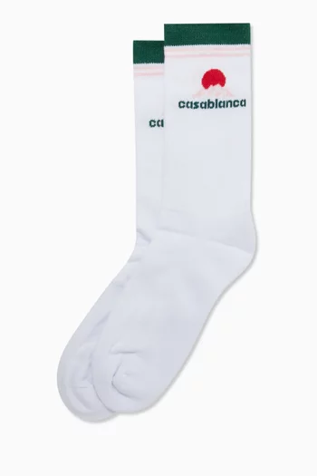 Logo Socks in Cotton-blend
