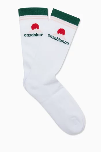 Logo Socks in Cotton-blend