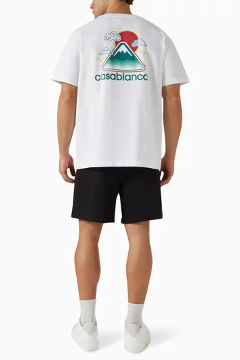 Montagne Ondulee Logo T-shirt in Cotton Jersey