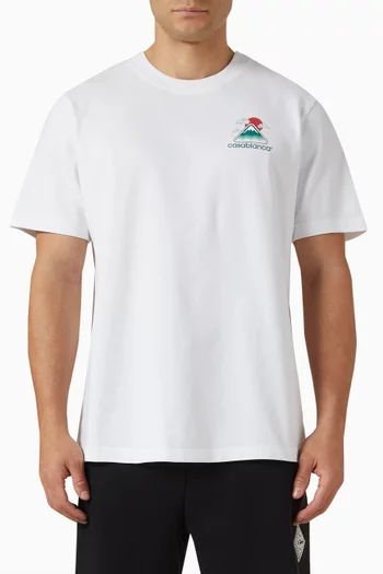 Montagne Ondulee Logo T-shirt in Cotton Jersey