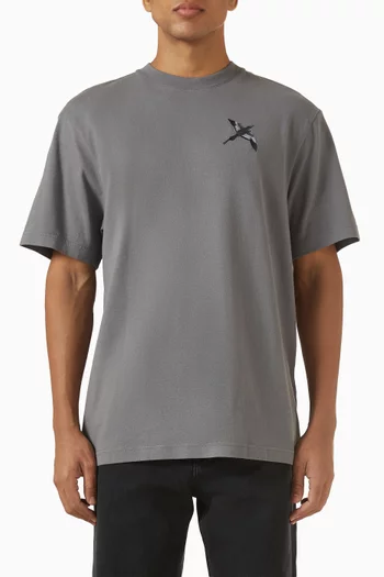 تي شيرت مزين بطائر آكل النحل قطن عضوي