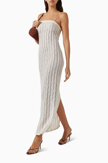 Pearl-strap Knit Dress