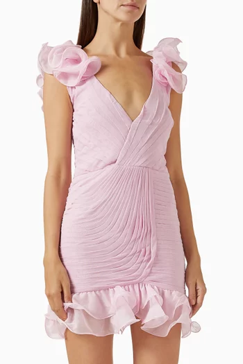 Flutter Mini Dress in Chiffon & Tulle