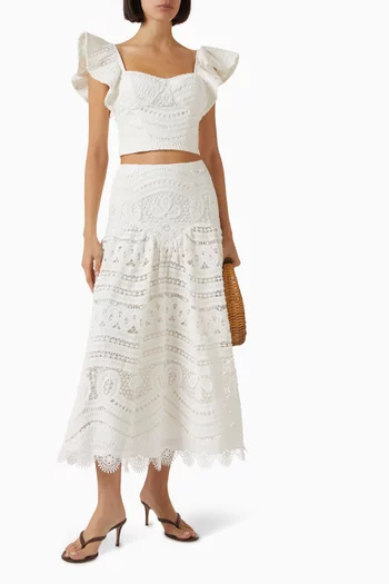 Rythmic Lace Flutter Top
