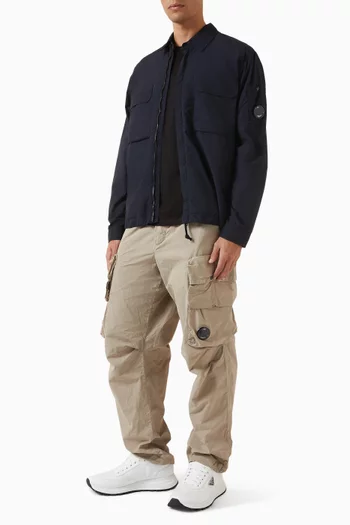 Lens Zipped Overshirt in Nylon