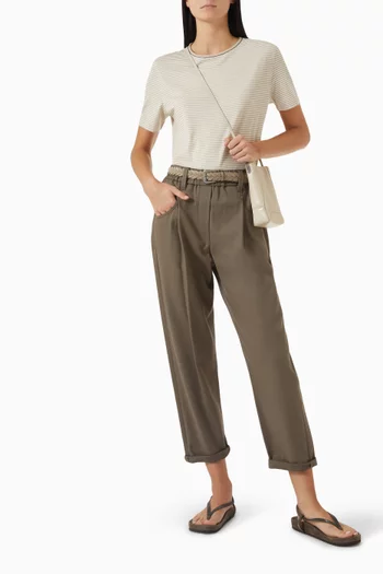 Baggy Pants in Stretch-cotton