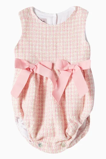 Sleeveless Romper in Tweed