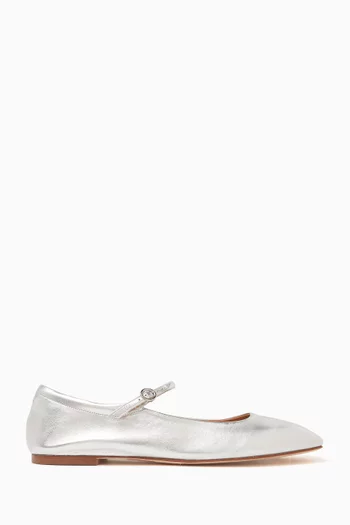 Uma Ballerinas in Metallic Leather