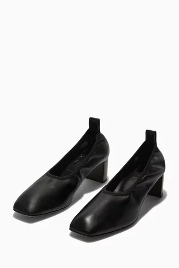 Narissa 35 Ruched Pumps in Leather