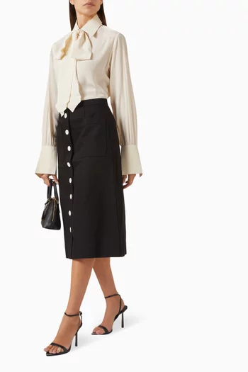 Neck-tie Shirt in Silk