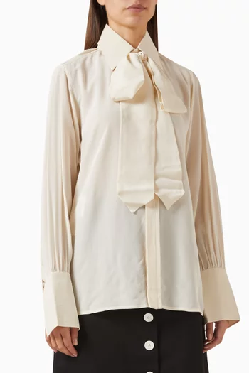 Neck-tie Shirt in Silk