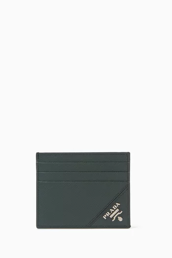 Cartilio Logo Saffiano Leather Card Holder