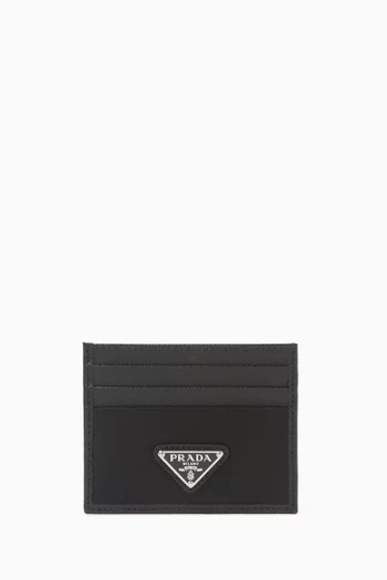 Card Holder in Re-nylon & Leather