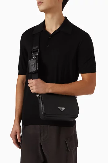 Shoulder Bag in Saffiano Leather