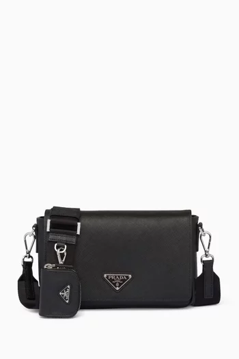 Shoulder Bag in Saffiano Leather