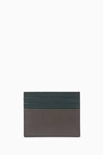 Logo Cardholder in Saffiano Leather