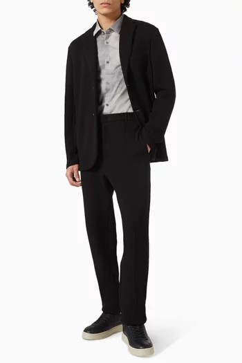 Single-breasted Jacket in Piquet