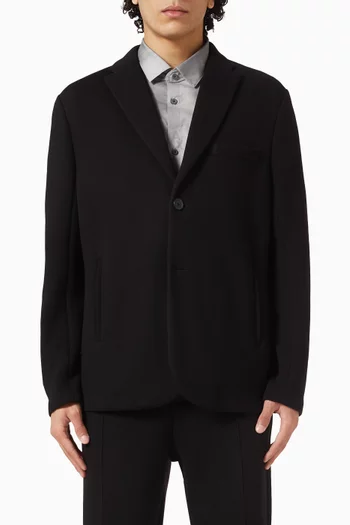 Single-breasted Jacket in Piquet