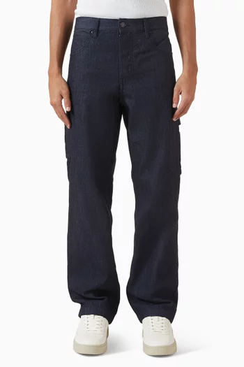 بنطال جينز بقصة ساق مستقيمة دينم