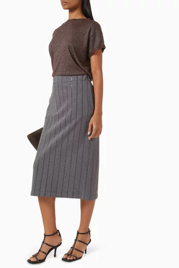Sequin-embellished Skirt in Cotton