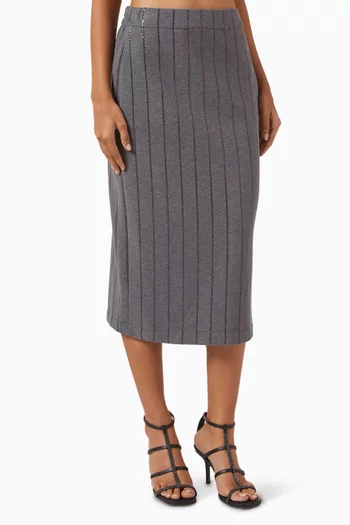 Sequin-embellished Skirt in Cotton