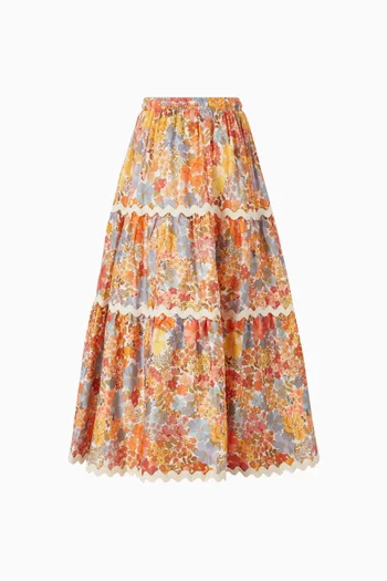 تنورة أفيل بنقشة زهور