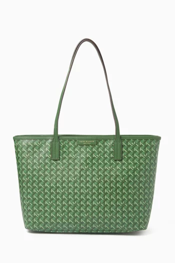 Small Ever-ready Zip Tote Bag in Coated-canvas