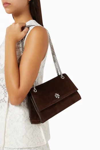 Kira Turnlock Shoulder Bag in Suede