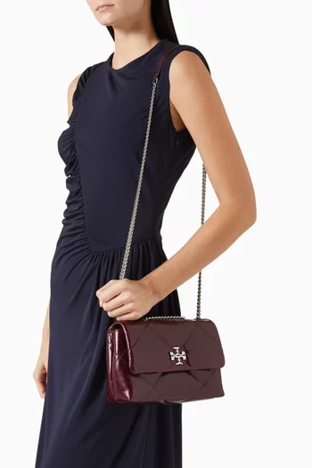Small Kira Quilted Shoulder Bag in Leather