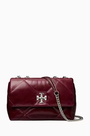 Small Kira Quilted Shoulder Bag in Leather