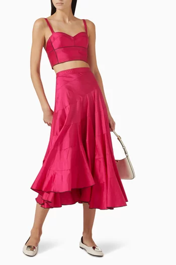 Bra Crop Top in Silk