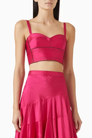 Bra Crop Top in Silk