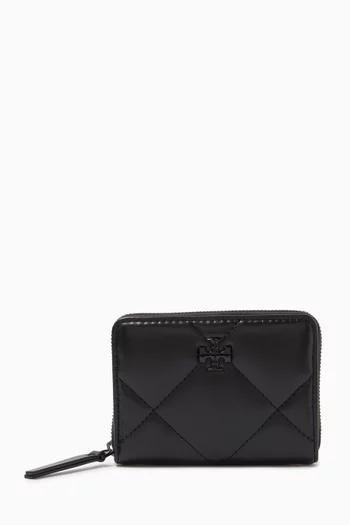Small Kira Quilted Wallet in Leather
